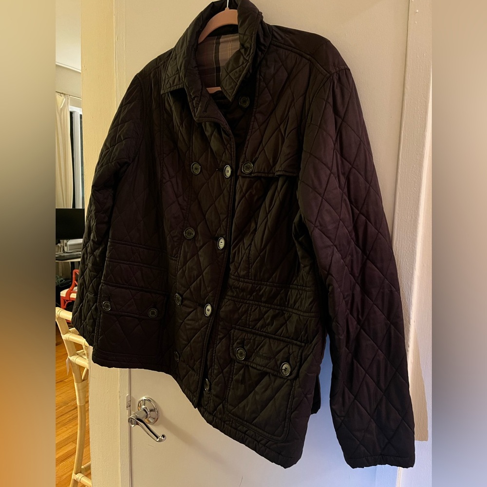 Quilted black Barbour women’s jacket | sz 16
